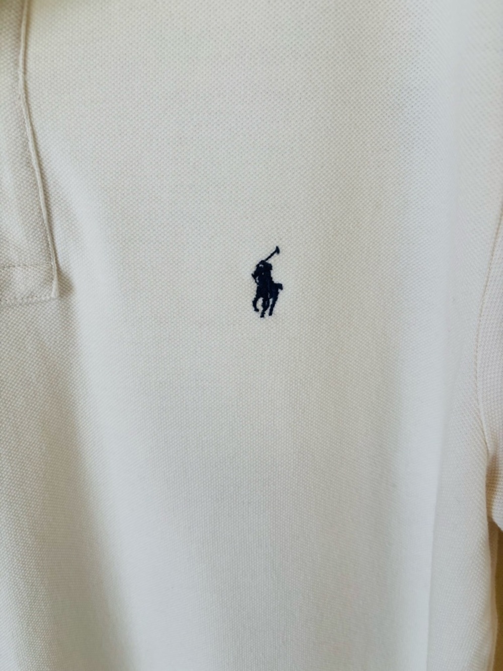 Vintage Polo Ralph Lauren Collared Off White Long Sleeve Shirt Size: Medium - Picture 3 of 5